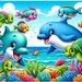 Happy Ocean Friends Painting By Diamonds Kit