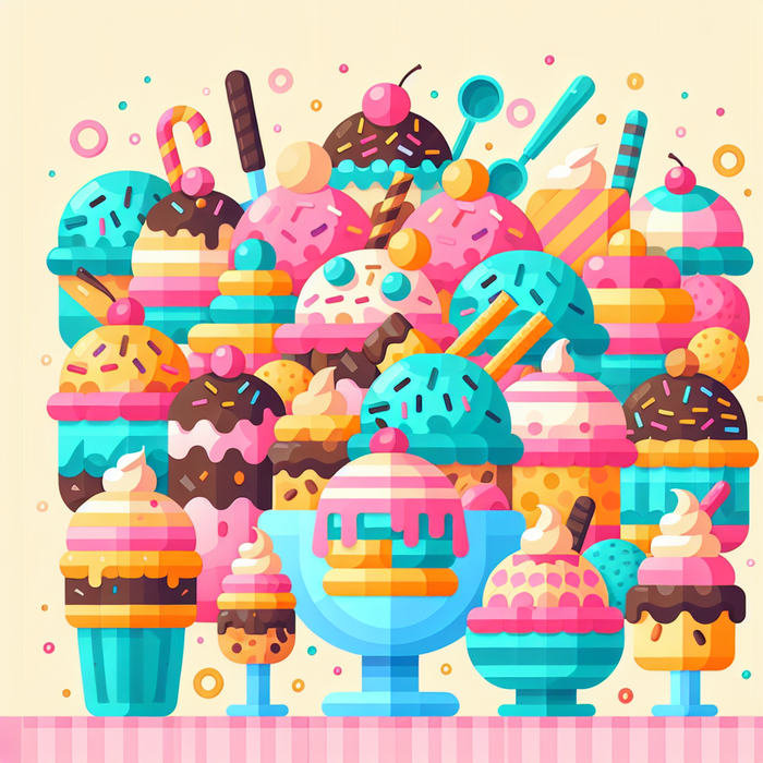 Ice Cream Sundae Spectacle Paint By Diamond