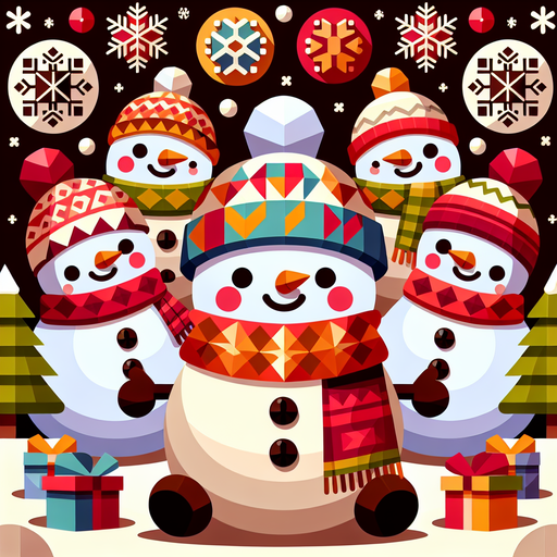 Smiling Snowmen Paint By Diamonds Kits