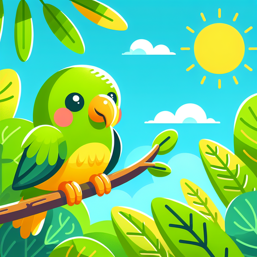 Sunny Day Parrot Paint By Color