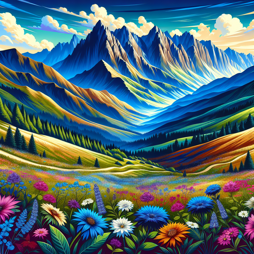 Colorful Mountain Trails Diamonded Painting Kits