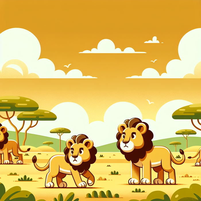Safari Excursion With Curious Lions DIY Paint By Diamonds
