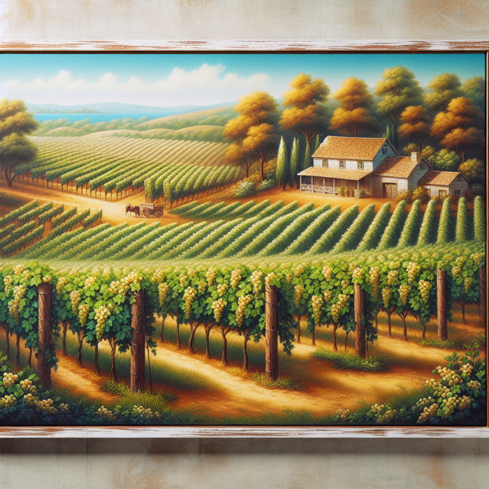 Rustic Vineyard Serenity Painting Diamond Kit