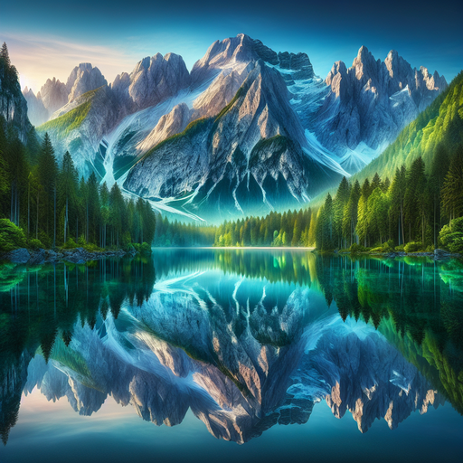 Gentle Mountain Reflections Painting Diamond Kit