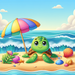 Turtle Beach Getaway Paint By Diamonds Art
