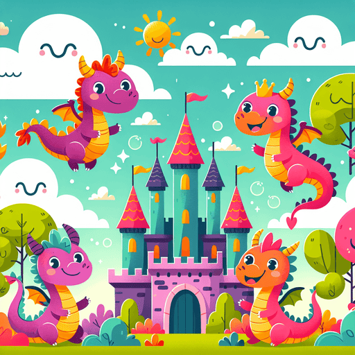 Magical Dragon Friends Painting By Diamonds Kit