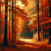 Breezy Autumn Forest Paint By Color