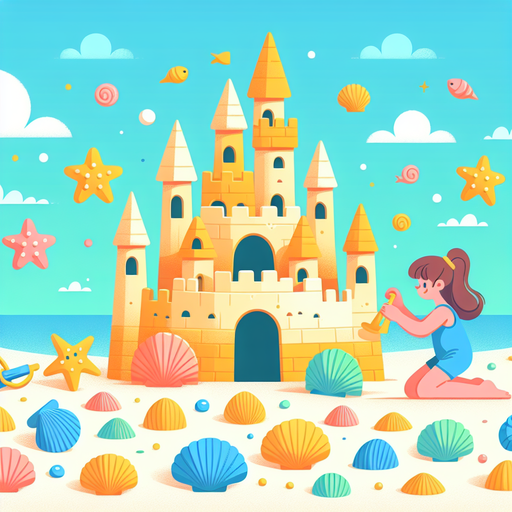Seaside Sandcastles DIY Paint By Diamonds