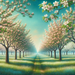 Peaceful Orchard Escape Painting Diamond Kit