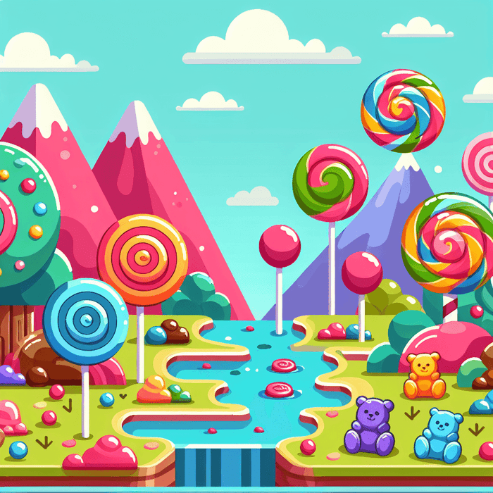 Colorful Candy Adventure Paint By Diamonds Art