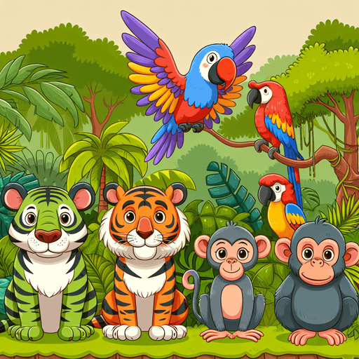 Mighty Jungle Paint By Diamonds Kits