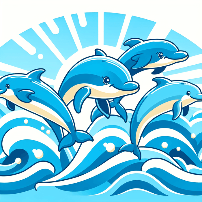 Sailing Dolphins Paint By Color