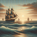 Vintage Sailing Ships Paint By Diamonds Art