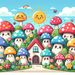 Whimsical Mushroom Kingdom Paint By Diamonds Kits