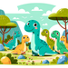 Fantastic Dinosaur Safari Painting Diamond Kit