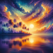 Dreamy Sunset Oasis Paint By Diamond