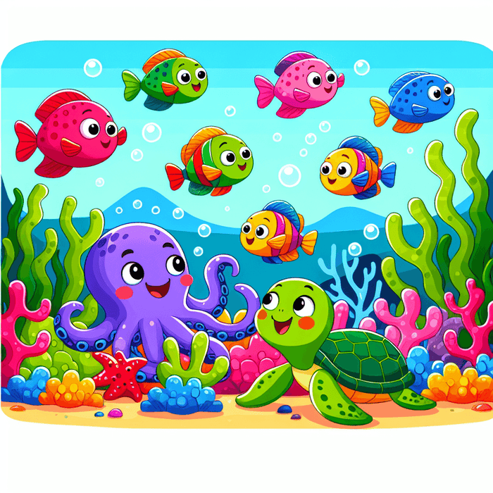 Whimsical Underwater Kingdom Painting By Diamonds Kit