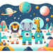 Space Safari Exploration Diamonded Painting Kits