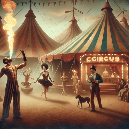 Vintage Circus Marvel Painting By Diamonds Kit