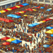 Vibrant Urban Marketplace Painting Diamond Kit