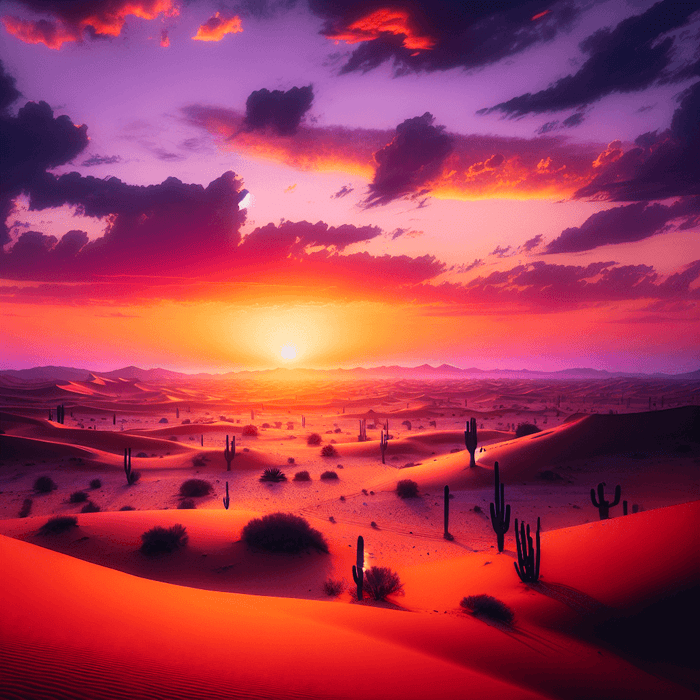 Vivid Desert Sunset Diamonded Painting Kits