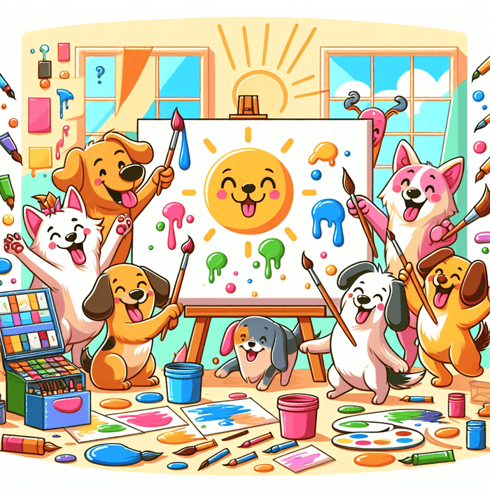 Doodle Dogs Paint By Color
