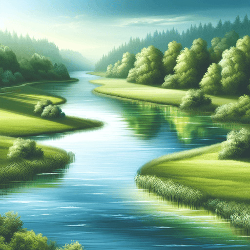 Peaceful River Bend Painting By Diamonds Kit