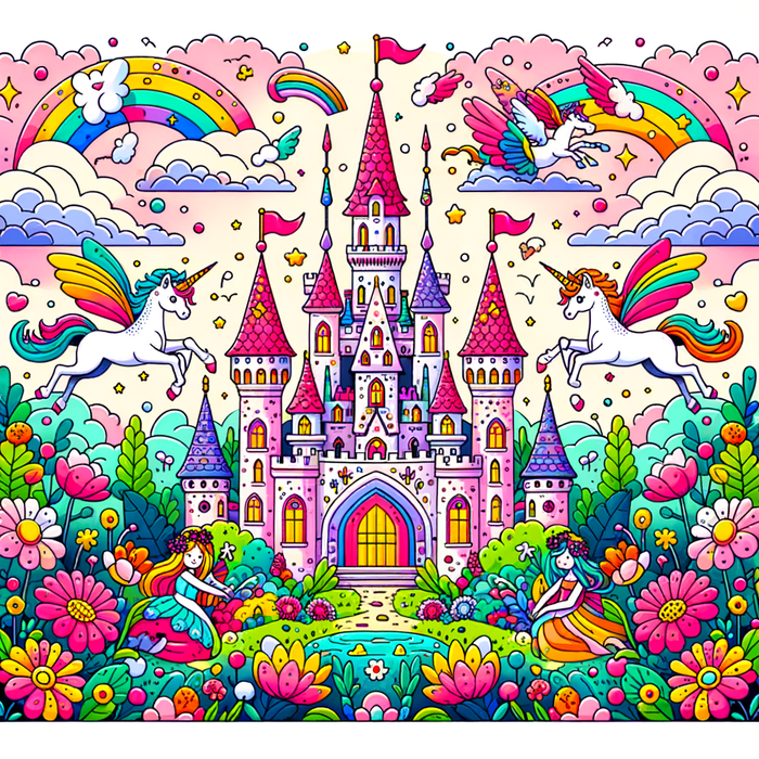 Magical Fairy Tale Castle Painting Diamond Kit