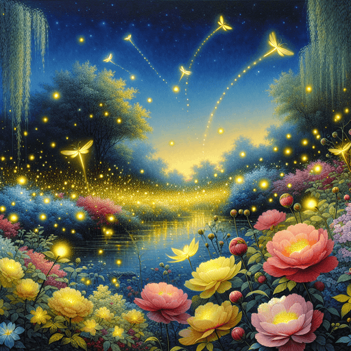 Dazzling Firefly Night Paint By Diamonds
