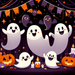 Giggling Ghosts' Halloween Party Paint By Diamonds Art