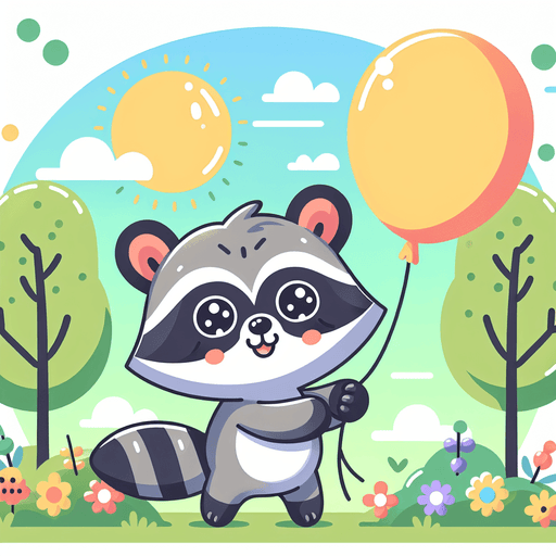 Rainbow Raccoon Paint By Color