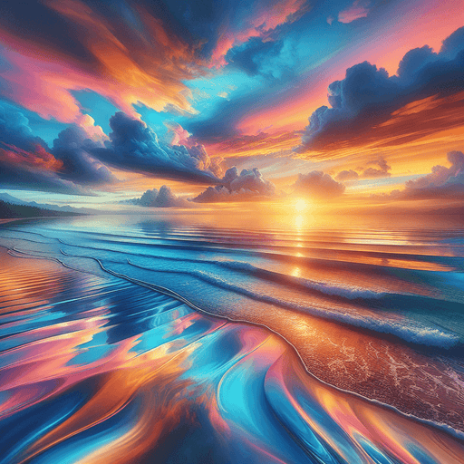 Breezy Coastal Sunset Paint By Color