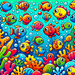 Rainbow Fish Fiesta Paint By Diamonds Art