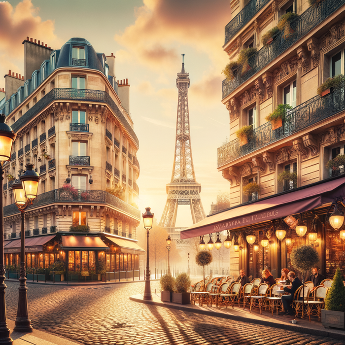 Vintage Parisian Street 5D DIY Paint By Diamond Kit