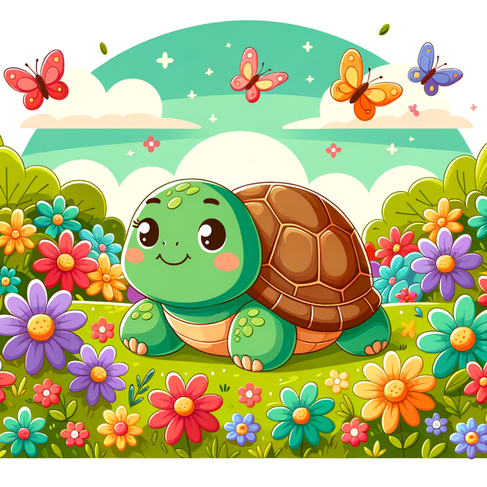 Friendly Tortoise Paint By Color