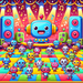 Joyful Robot Dance Party Painting Diamond Kit