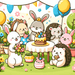 Garden Party Pals Paint By Diamond