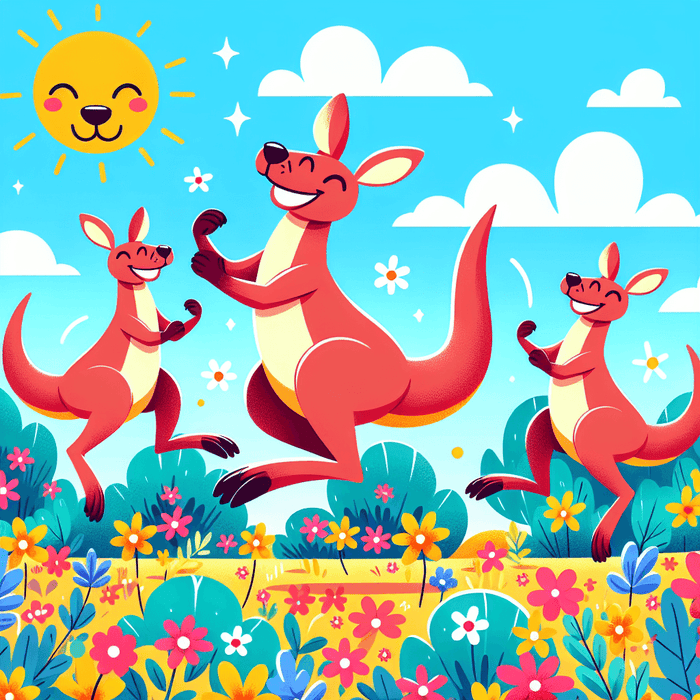 Jumping Kangaroos Paint By Color