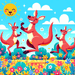 Jumping Kangaroos Paint By Color