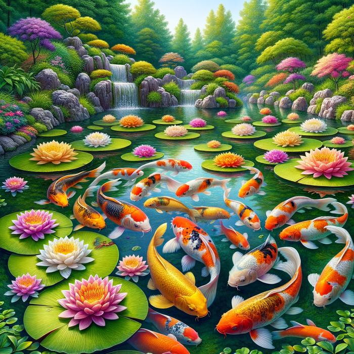 Joyful Koi Pond Paint By Diamonds