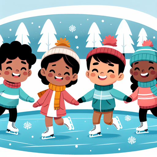 Winter Wonderland Skating Paint By Diamond