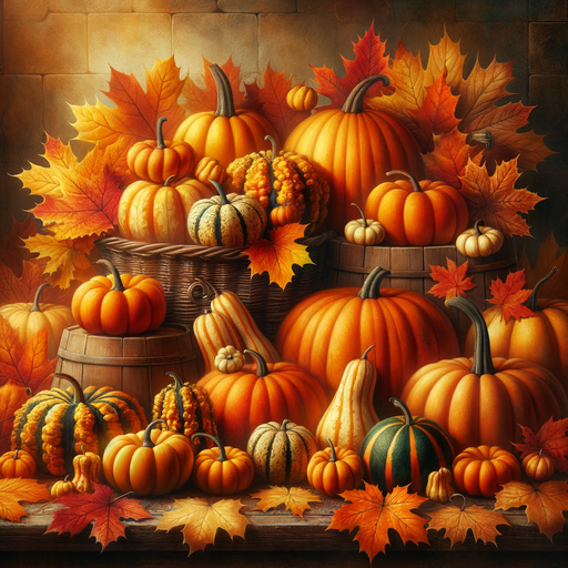 Lively Autumn Harvest Paint By Diamonds Art