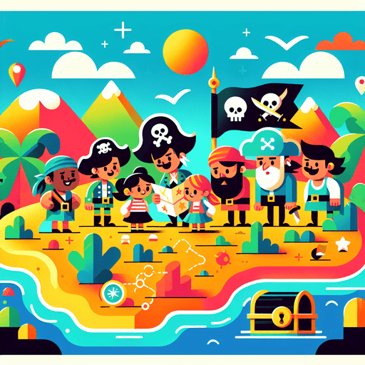 Friendly Pirate Treasure Hunt Painting By Diamonds Kit
