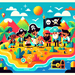 Friendly Pirate Treasure Hunt Painting By Diamonds Kit