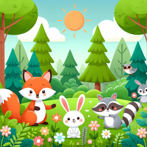 Cheerful Forest Friends Paint By Diamonds Art