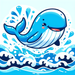 Wacky Whale Splash Painting Diamond Kit