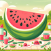 Wacky Watermelon Picnic Paint By Diamond