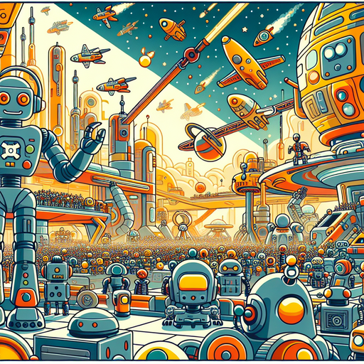 Robot Space Colony Painting Diamond Kit