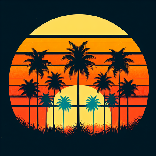 Retro Sunset Vibes Painting Diamond Kit