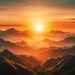 Golden Sunrise Over Mountains Paint By Diamonds Art